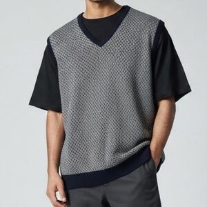 Bobby Jones Black and Gray Knit Sweater Vest